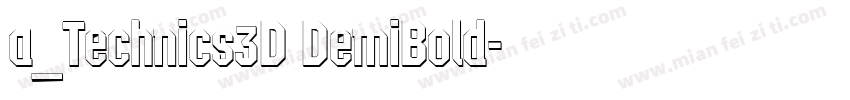 a_Technics3D DemiBold字体转换